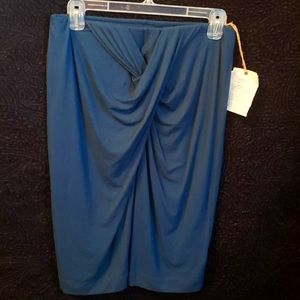 New with tags ecoskin brand  size large blue skirt